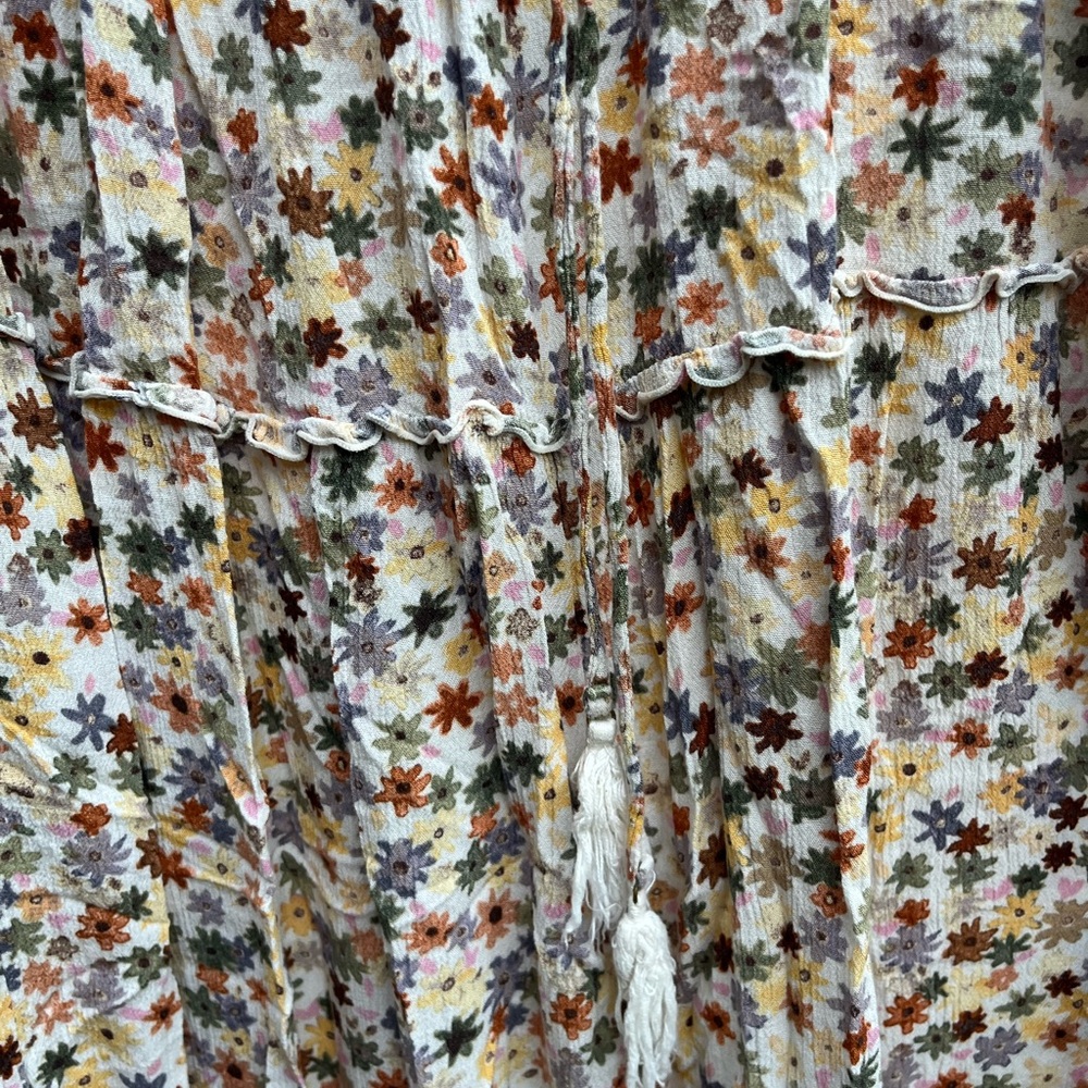 Floral Patterned Maxi with Tassels